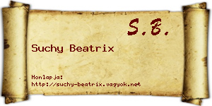 Suchy Beatrix névjegykártya